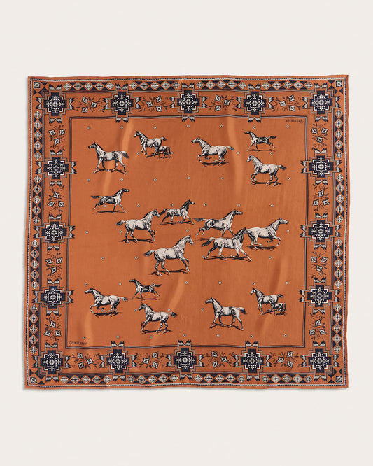 Herd Of Horses Silk Scarf - Pendleton Special Offer