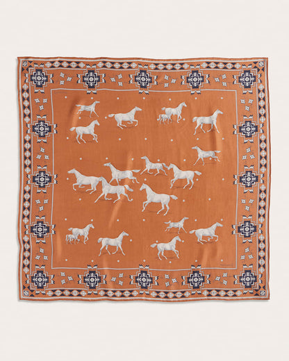 Herd Of Horses Silk Scarf - Pendleton Special Offer