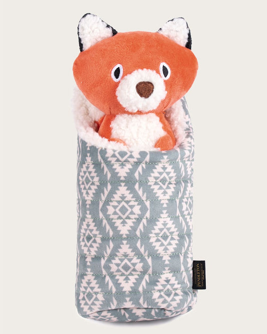 Shop Pet Plush Camping Fox Toy Soft and Durable Chew Toy - Pendleton Classic