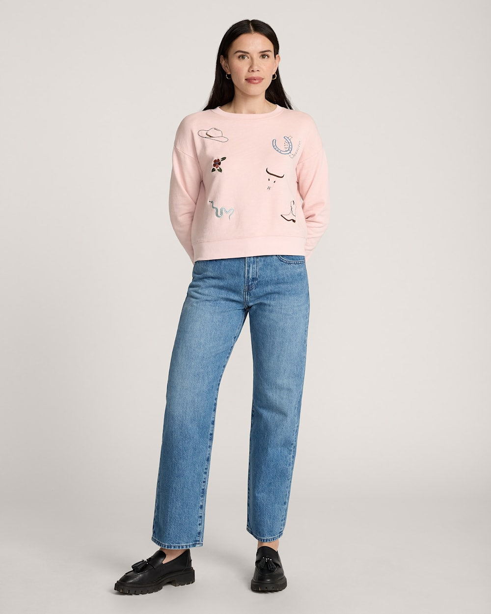 Buy Women's Western Graphic French Terry Pullover Tops - Pendleton Best Price
