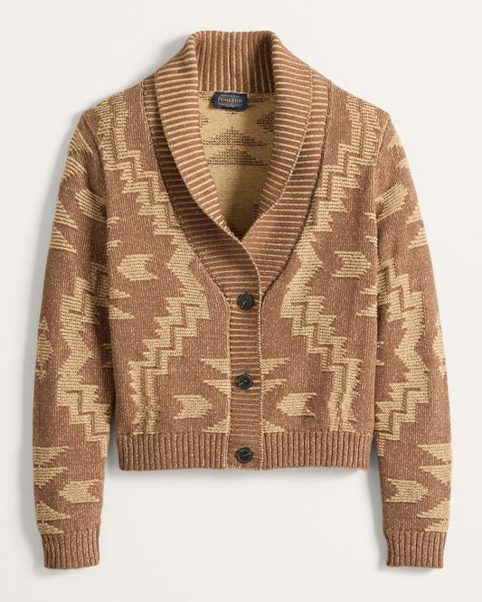 Shop Women's Textured Cotton Cardigan Cozy Sweater - Pendleton Signature