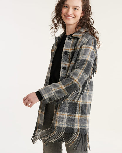 Shop Women's Plaid Jolene Wool Fringed Jacket - Pendleton Featured