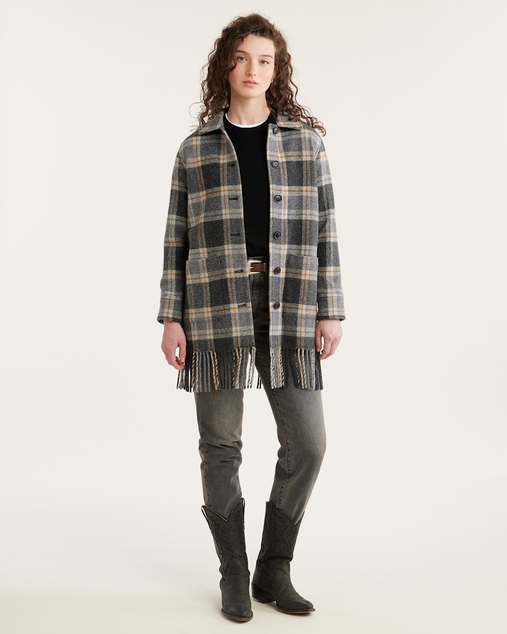 Shop Women's Plaid Jolene Wool Fringed Jacket - Pendleton Featured
