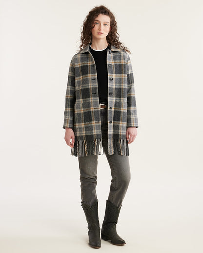 Shop Women's Plaid Jolene Wool Fringed Jacket - Pendleton Featured