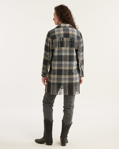 Shop Women's Plaid Jolene Wool Fringed Jacket - Pendleton Featured