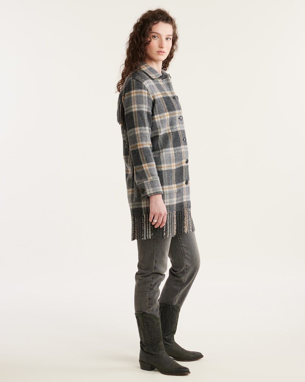 Shop Women's Plaid Jolene Wool Fringed Jacket - Pendleton Featured