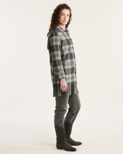 Shop Women's Plaid Jolene Wool Fringed Jacket - Pendleton Featured