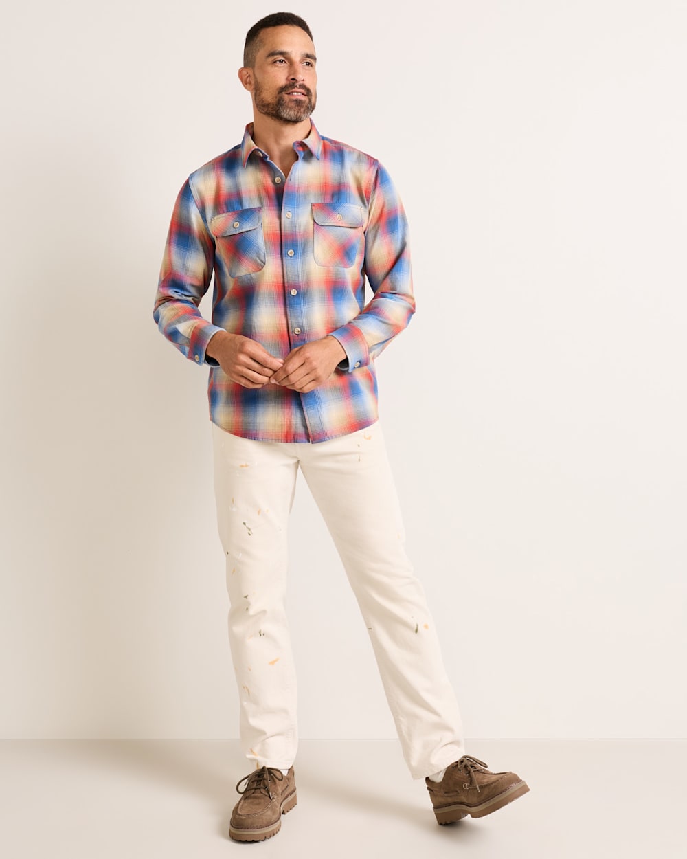 Shop Men's Plaid Long Sleeve Cotton Beach Shack Shirt - Pendleton Featured