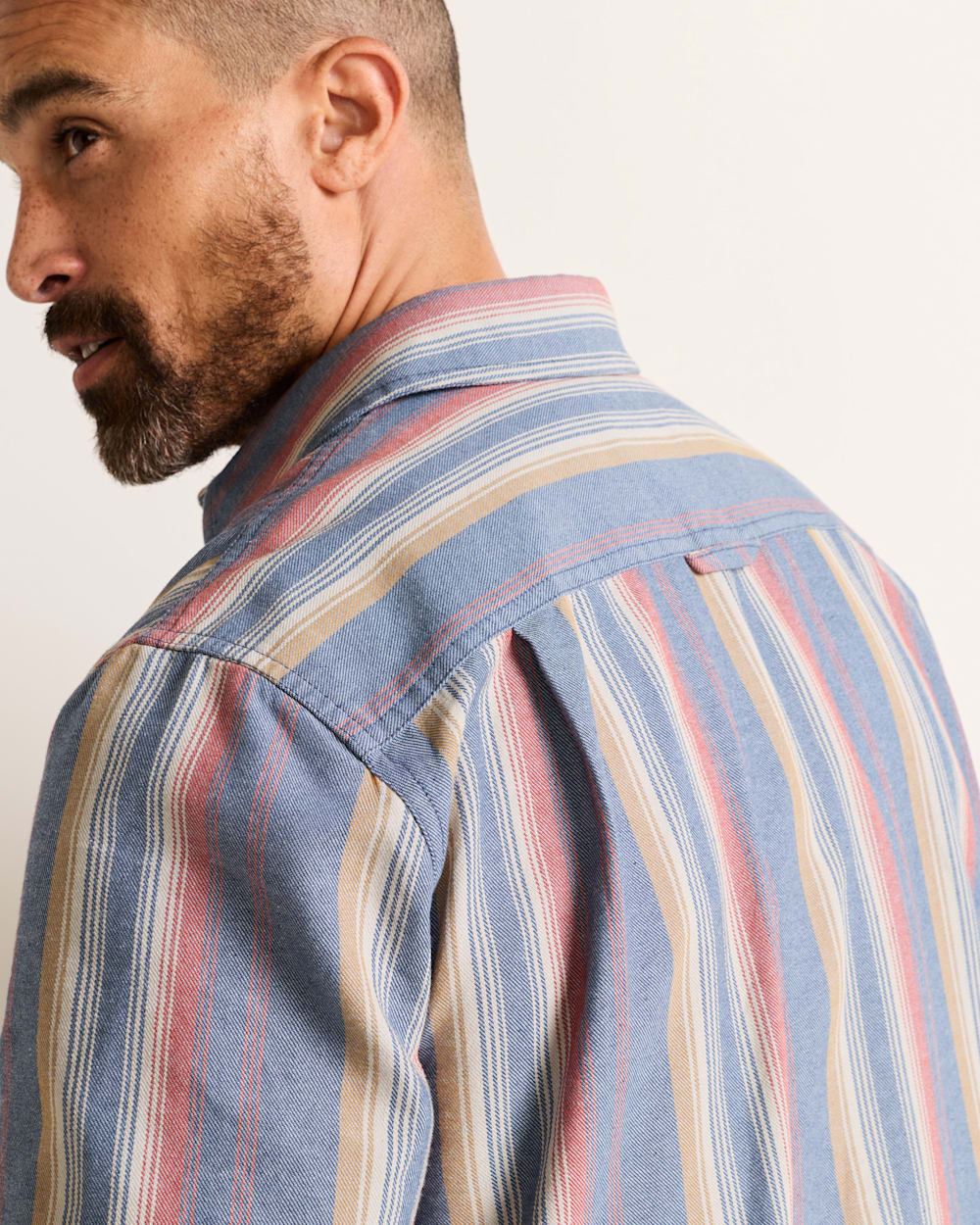 Shop Men's Short-Sleeve Stripe Cotton Bayside Shirt - Pendleton Trending