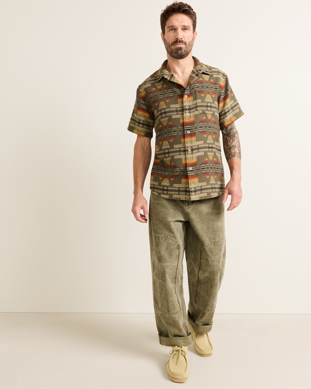 Shop Men's Short-Sleeve Doublesoft Cotton Gateway Shirt - Pendleton Discount