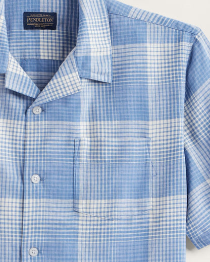 Shop Men's Plaid Linen Camp Shirt for Casual Comfort - Pendleton Value