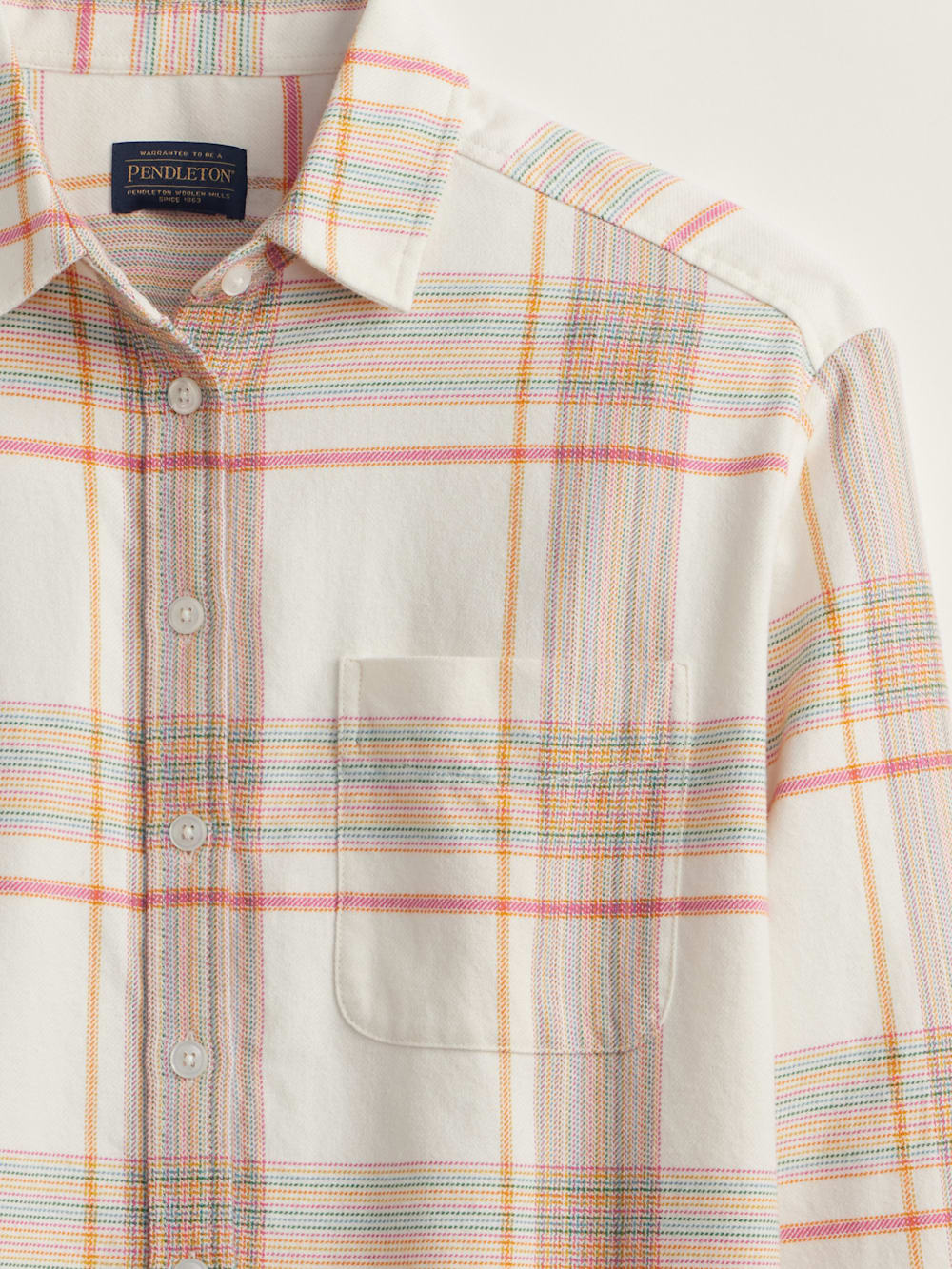 Shop Cozy Women's Plaid Flannel Boyfriend Shirt on sale! - Pendleton Great Value