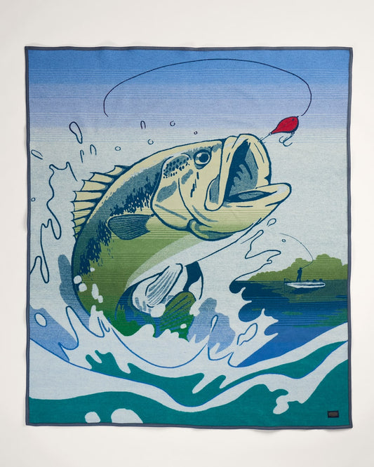Shop Big Bass Blanket Vibrant Wool Fishing Home Decor - Pendleton Trusted